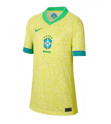 Brasilien Replika Hjemmebanetrøje Dame Copa America 2024 Kortærmet